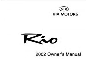 1999-2005 Kia Rio Owner's Manual