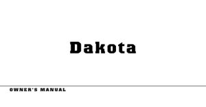 2009 Dodge Dakota Owner's Manual