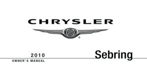 2010 Chrysler Sebring Owner's Manual