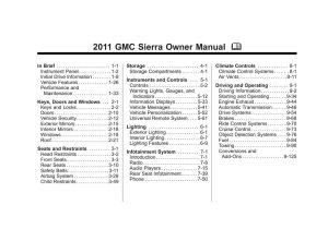 2011 GMC Sierra Owner's Manual