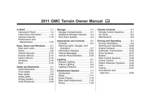 2011 GMC Terrain Owner's Manual