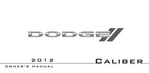 2012 Dodge Caliber Owner's Manual