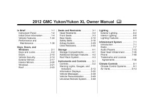 2012 GMC Yukon Owner's Manual