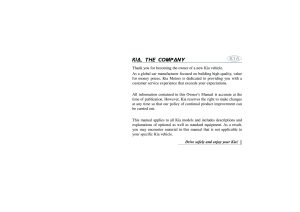 2012 Kia Sorento Owner's Manual