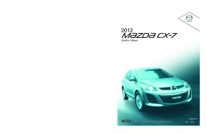 2012 Mazda CX-7 Owner's Manual