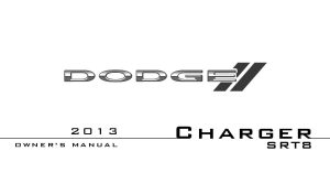 2013 Dodge Charger SRT8 Owner's Manual
