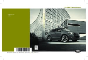 2013 Ford Edge Owner's Manual