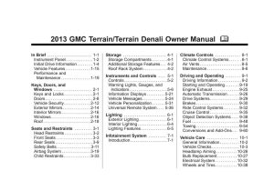 2013 GMC Terrain Owner's Manual