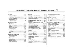 2013 GMC Yukon XL Owner's Manual
