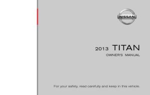 2013 Nissan Titan Owner's Manual