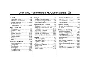 2014 GMC Yukon XL Owner's Manual