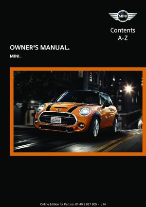 2014 Mini Cooper Owner's Manual