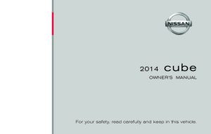 2014 Nissan Cube Owner's Manual