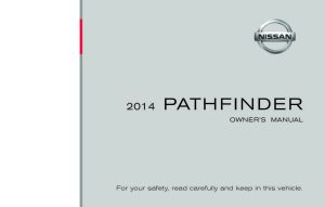 2014 Nissan Pathfinder Owner's Manual