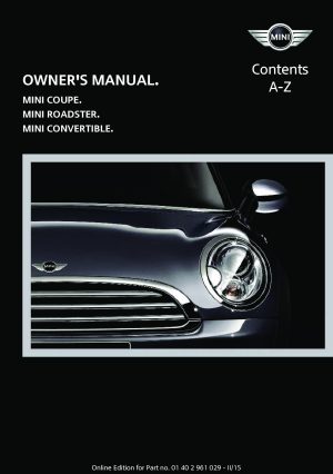 2015 Mini Cooper Convertible Owner's Manual