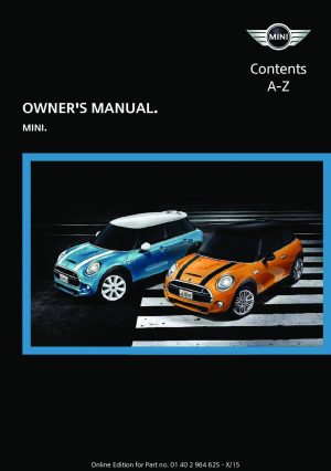 2015 Mini Cooper Owner's Manual