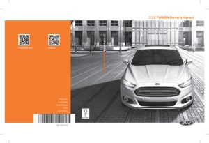 2016 Ford Fusion Owner's Manual