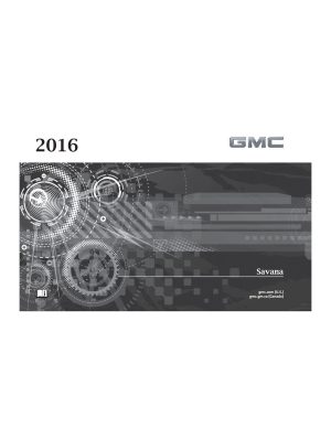 2016 GMC Savana Owner's Manual
