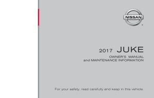 2017 Nissan Juke Owner's Manual