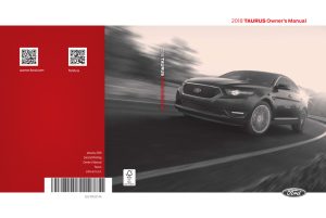 2018 Ford Taurus Owner's Manual