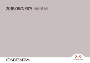 2018 Kia Cadenza Owner's Manual