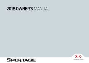 2018 Kia Sportage Owner's Manual