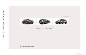 2018 Lincoln MKX Owner's Manual