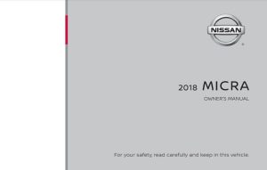 2018 Nissan Micra Owner's Manual