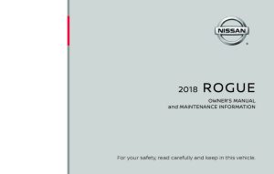 2018 Nissan Rogue Owner's Manual