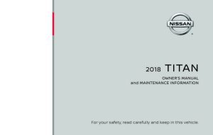 2018 Nissan Titan Owner's Manual