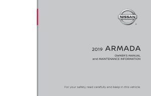 2019 Nissan Armada Owner's Manual