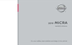 2019 Nissan Micra Owner's Manual