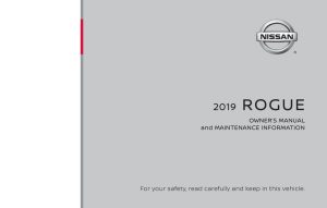 2019 Nissan Rogue Owner's Manual