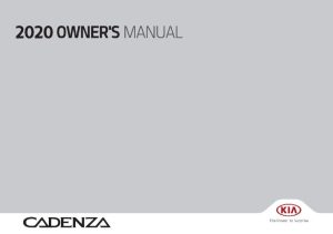 2020 Kia Cadenza Owner's Manual