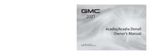 2021 GMC Acadia Owner's Manual
