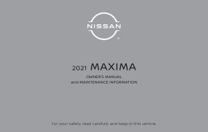 2021 Nissan Maxima Owner's Manual