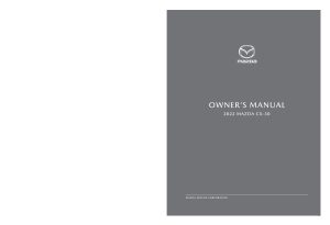 2022 Mazda CX-3 Owner's Manual