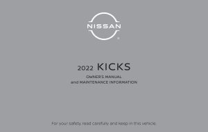 2022 Nissan Kicks Owner's Manual